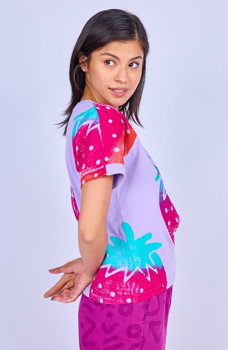 MOKUYOBI Painted Crop Tee, Alternate, color, Painted Fish