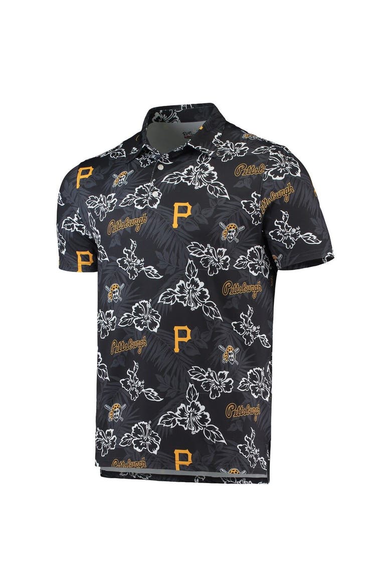 Men's Reyn Spooner Black Pittsburgh Pirates Performance Polo, Alternate, color, Black