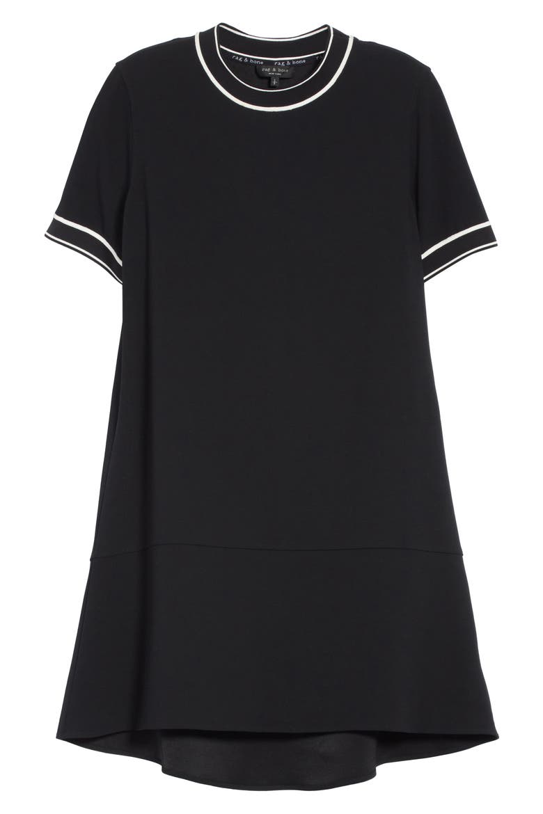 Thatch Crepe Shift Dress, Alternate, color, BLK