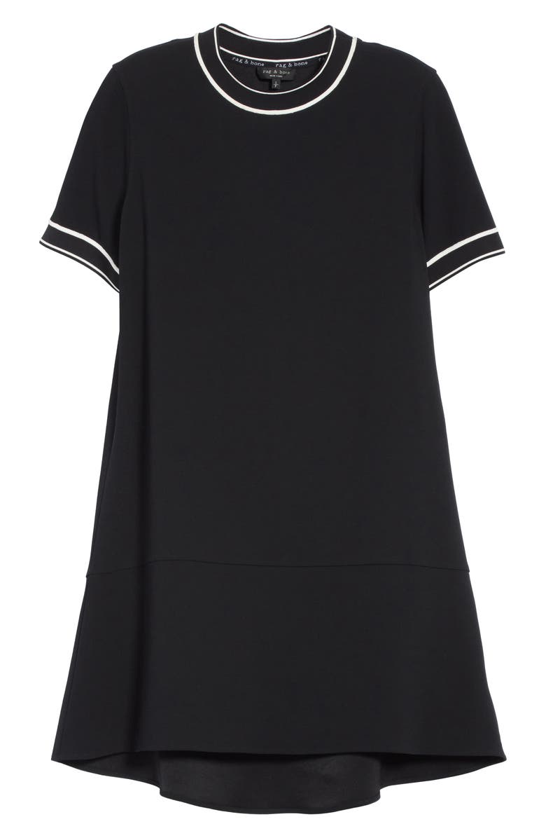 rag & bone Thatch Crepe Shift Dress, Alternate, color, Blk