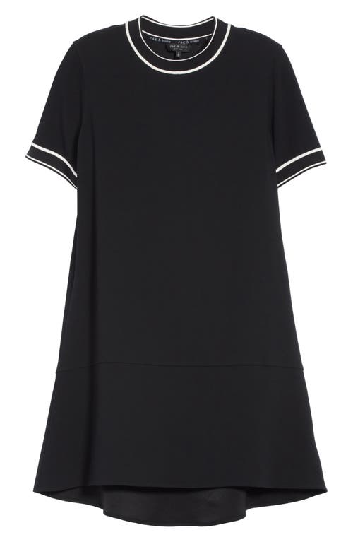 Rag & Bone Thatch Crepe Shift Dress In Black