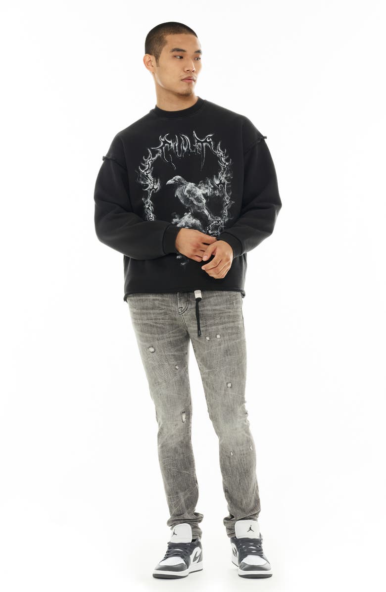 Cult of Individuality Cotton French Terry Graphic Sweatshirt, Alternate, color, 