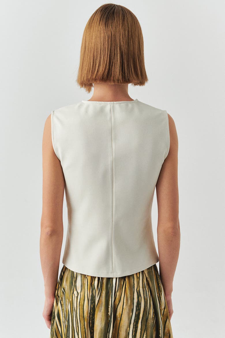 Baylor Sleeveless Knit Blouse, Alternate, color, Ecru