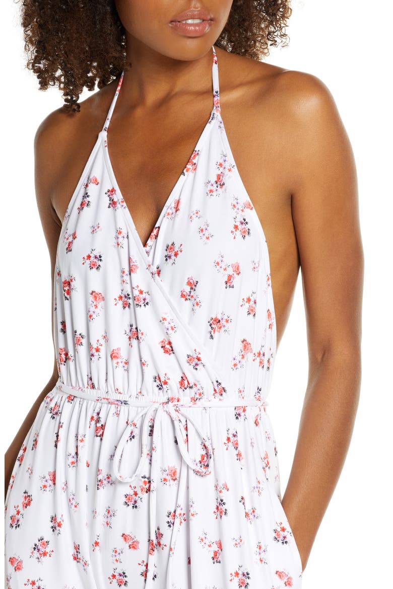 Sun Salutation Halter Jumpsuit, Alternate, color, DITSY BLOS