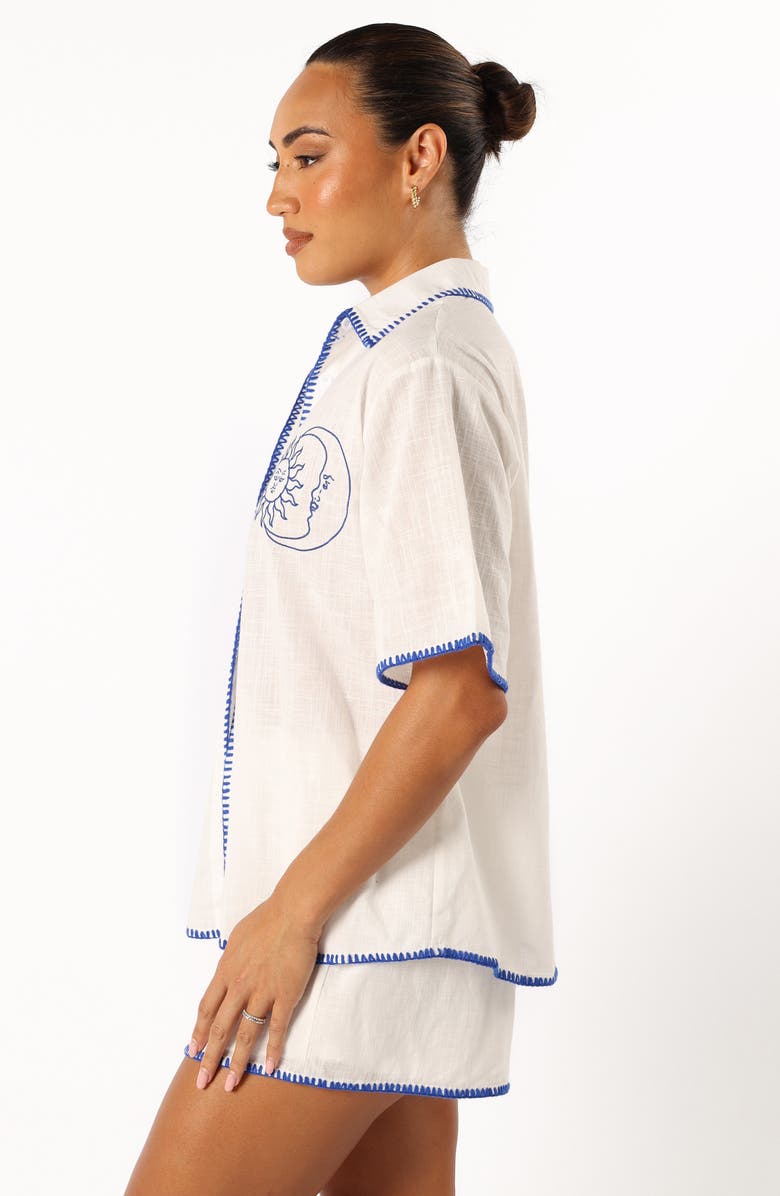 Petal & Pup Tobi Whipstitch Button-Up Shirt & Shorts Set, Alternate, color,