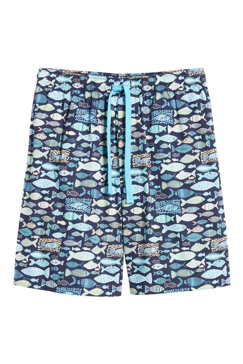 Cotton Lounge Shorts, Alternate, color, BLUE LAKE
