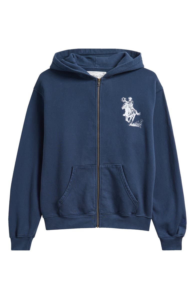 ONE OF THESE DAYS Barbed Graphic Zip Hoodie, Alternate, color, Hard Washed Navy