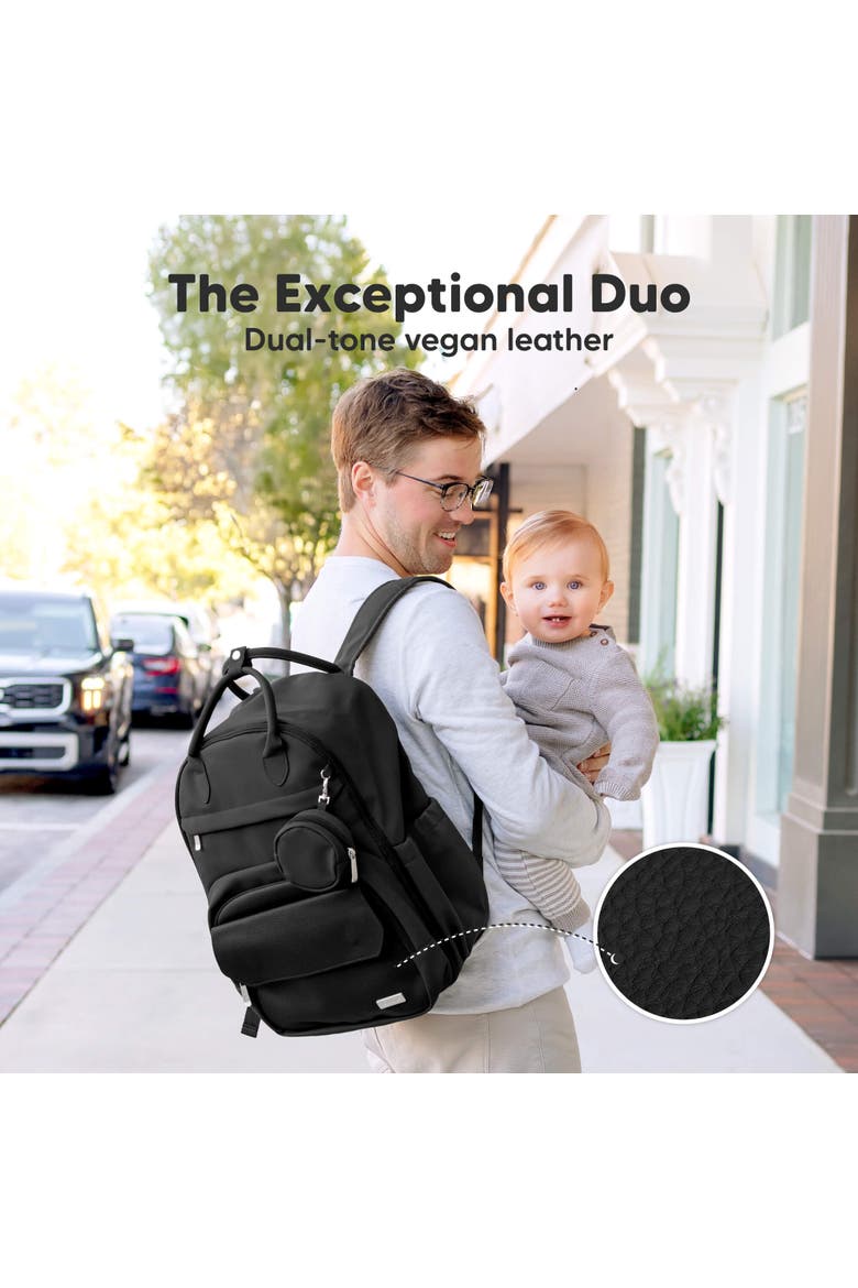 Play Diaper Bag, Alternate, color, Trendy Black