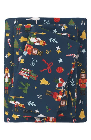 Woven & Weft Holiday Print Turkish Cotton Sheet Set