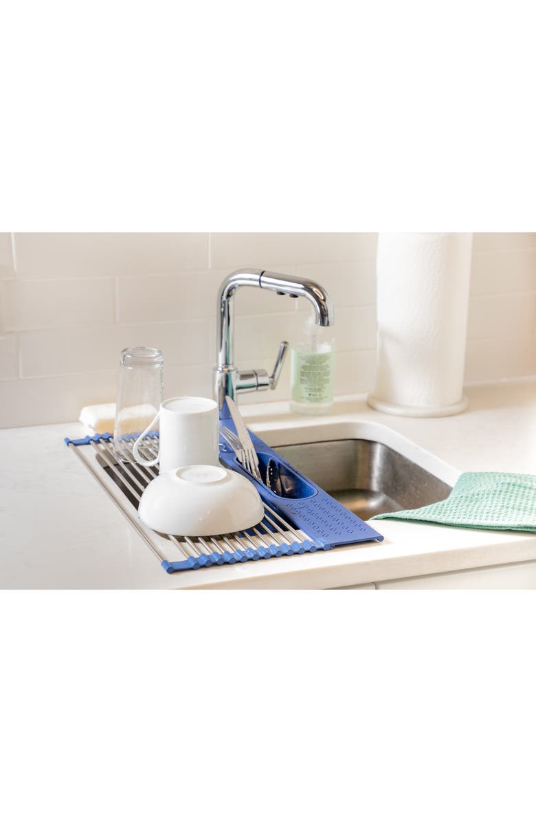 CORE KITCHEN Over the Sink Roll Up Dry Mat, Alternate, color, Deep