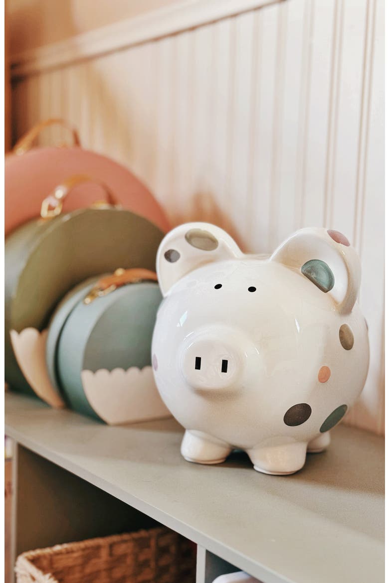 Pastel Polka Dot Piggy Bank, Alternate, color, NO COLOR