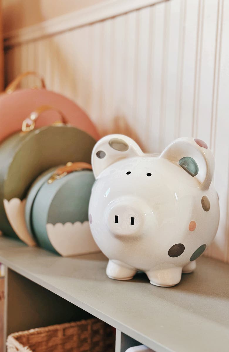 Child to Cherish Pastel Polka Dot Piggy Bank, Alternate, color,