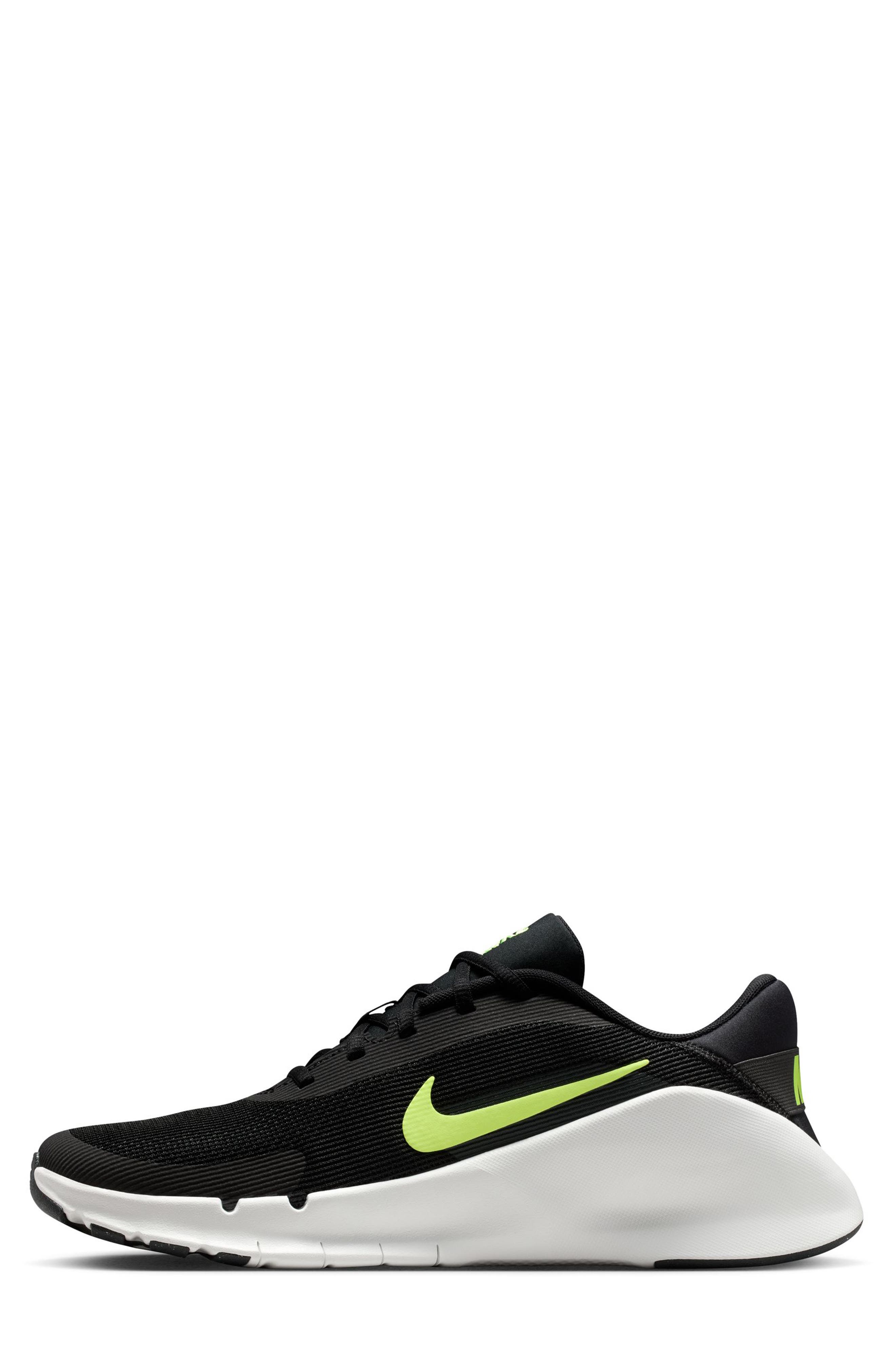 Nike Flex Train Athletic Training Shoe, Alternate, color, Black/ Volt