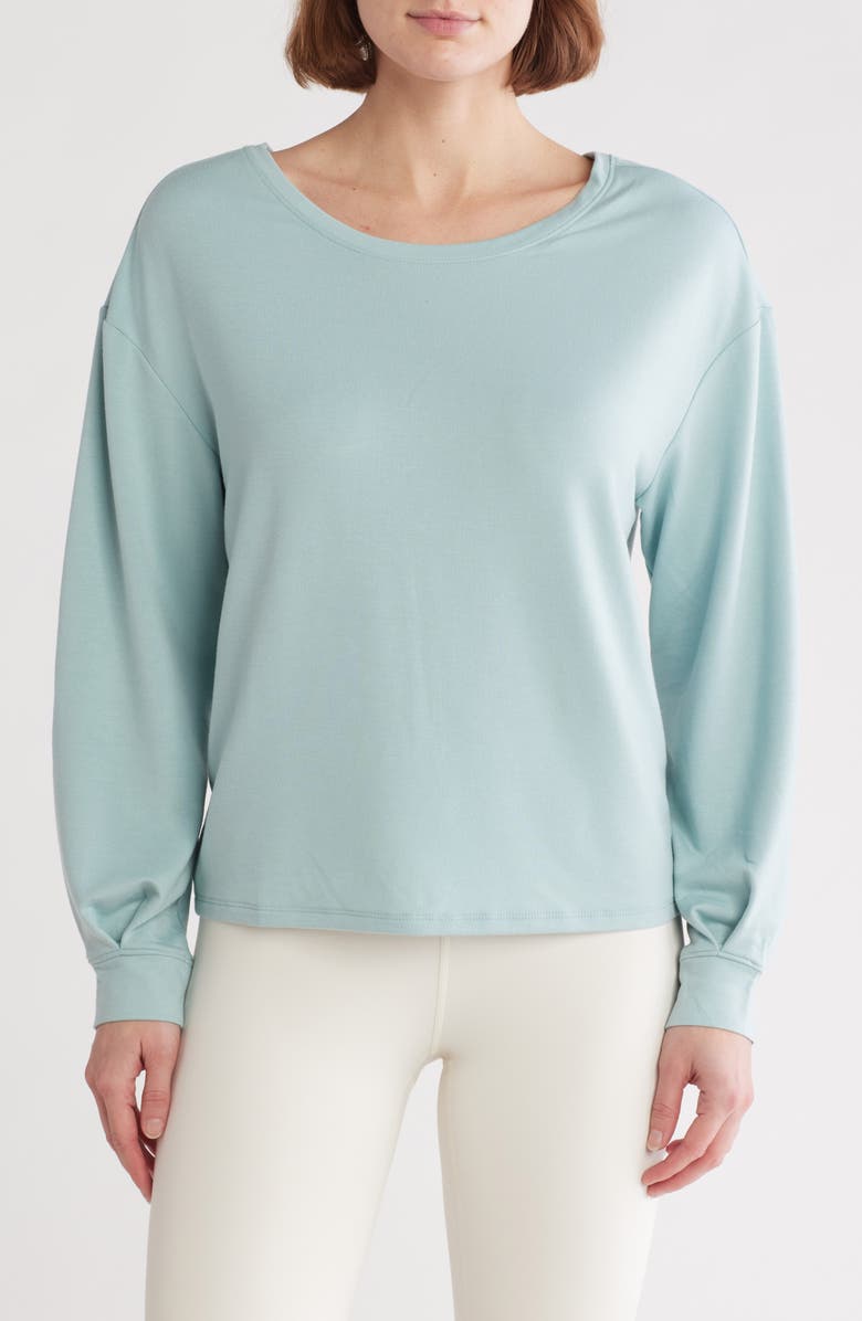 LAYER 8 Restoration Twist Back Long Sleeve Top, Main, color, 