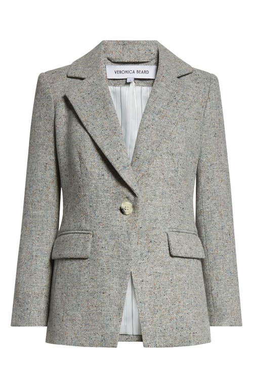 Veronica Beard Healy Donegal Tweed Dickey Jacket In Gray