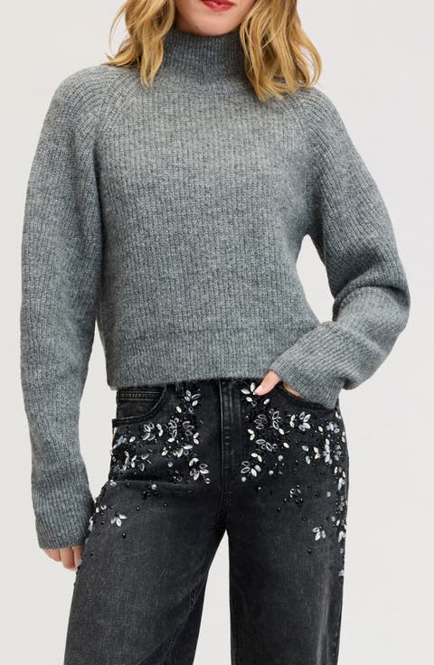 Ribbed Mock Neck Sweater