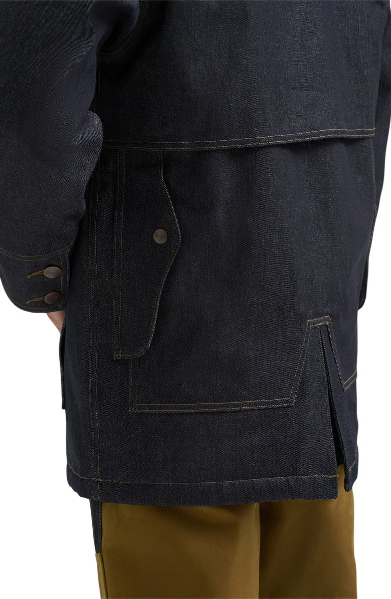 Wrangler Filson X Wrangler Genuine Shearling Collar Packer Jacket, Alternate, color, Indigo