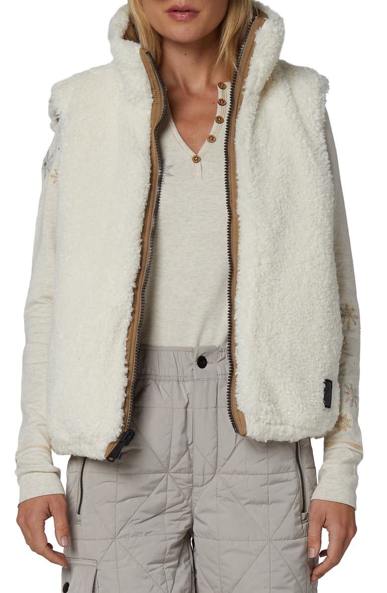 Alp N Rock Sonja Reversible Quilted & Faux Shearling Vest, Alternate, color, 