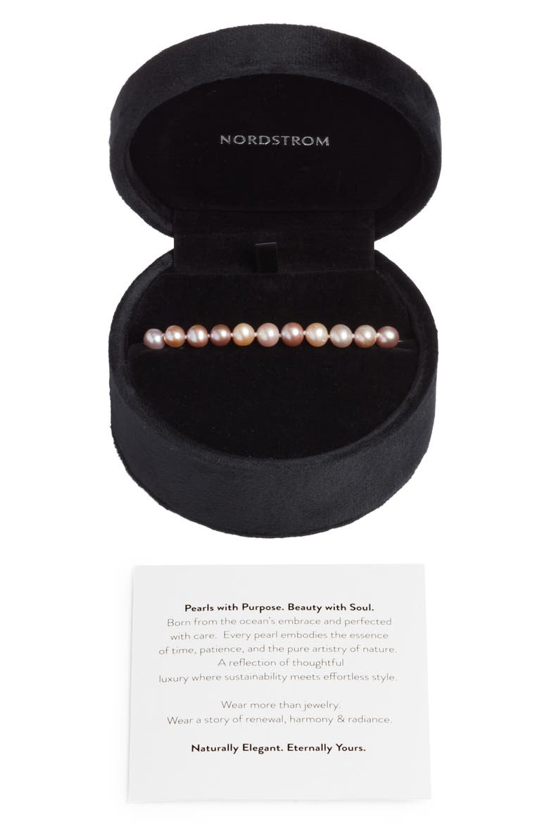Freshwater Pearl Bracelet, Alternate, color, BLUSH- 14K YELLOW GOLD