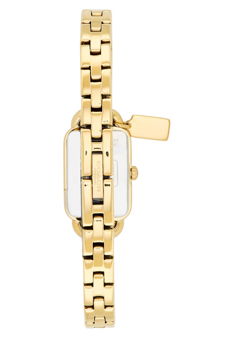 Ludlow Crystal Bracelet Watch, 17mm x 24mm, Alternate, color, GOLD/ WHITE