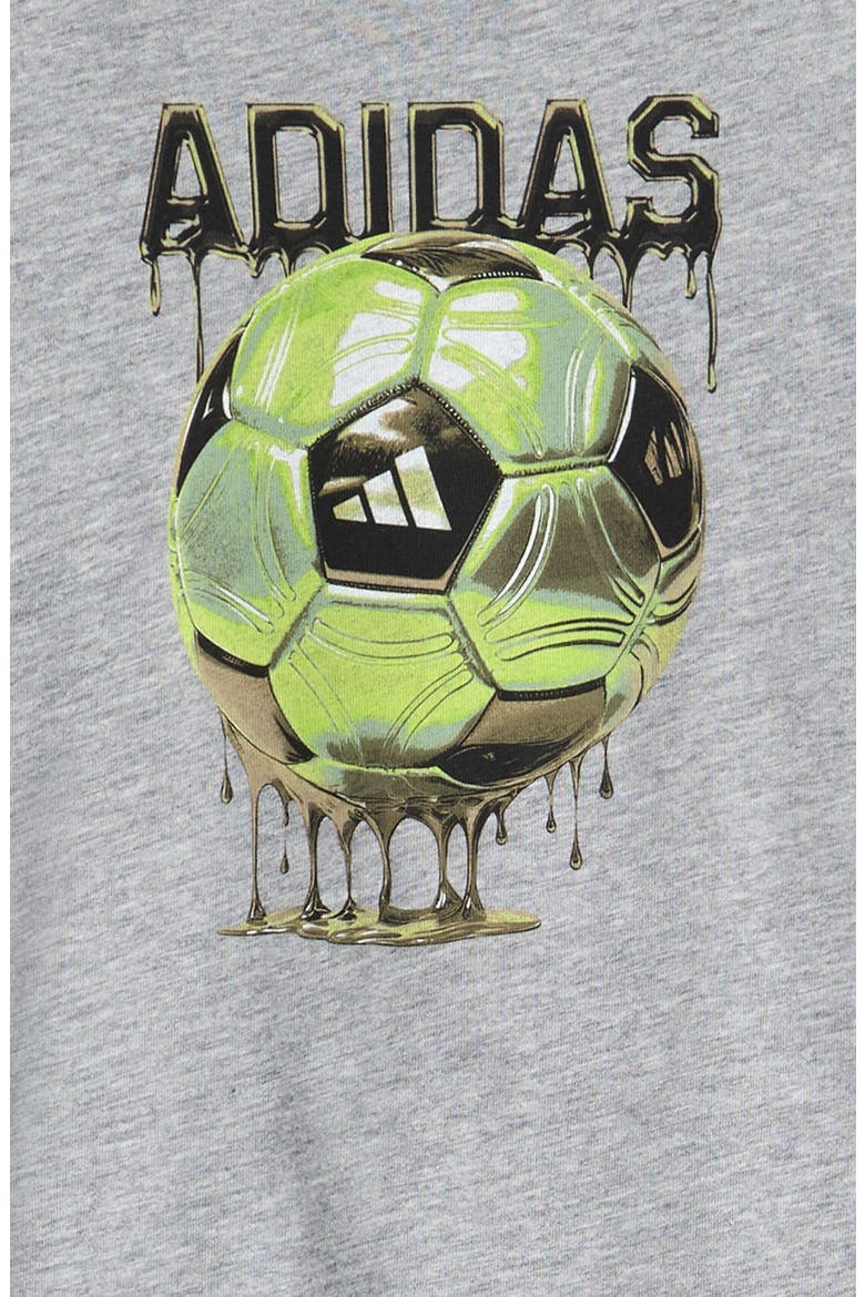 Kids' Soccer Ball Graphic T-Shirt & Athletic Shorts Set, Alternate, color, MEDIUM GREY HEATHER