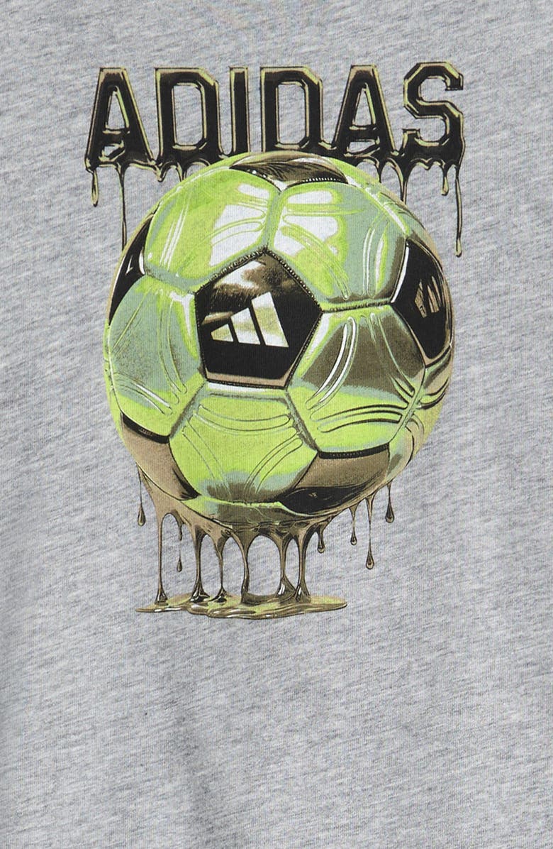 adidas Soccer Ball Graphic T-Shirt & Athletic Shorts Set, Alternate, color, Medium Grey Heather