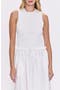 Phoebe Sleeveless Smocked Stretch Cotton Tank