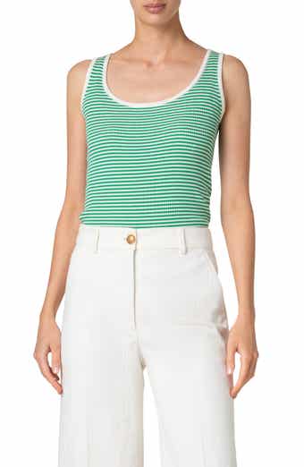Akris punto Sailor Stripe Virgin Wool Rib Sweater Tank