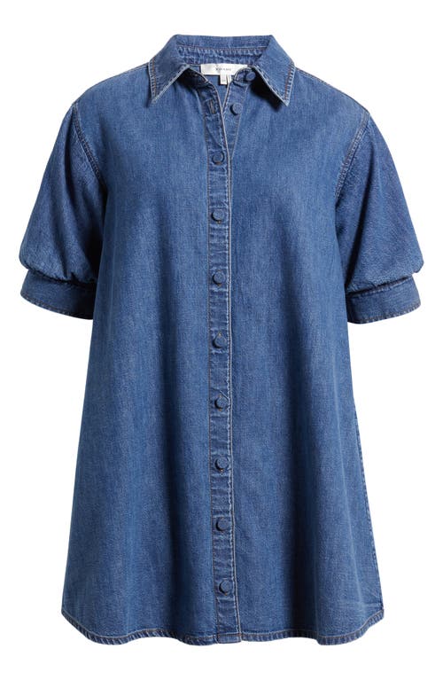 Frame Womens Antonia Play Short-sleeve Denim Midi Dress