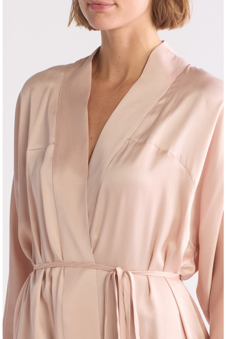 Washable Silk Robe, Alternate, color, DELICATE PINK