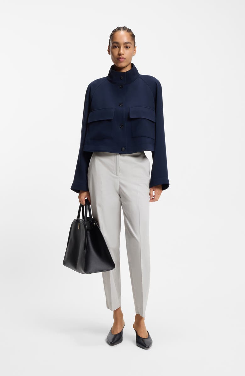 BOSS Tecarino2 Flat Front Ankle Pants, Alternate, color, Grey