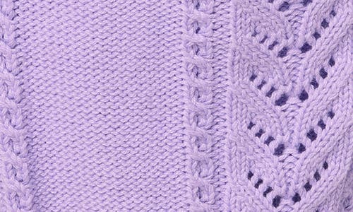 Florence By Mills Pointelle Stitch Cardigan In Millie Lavender