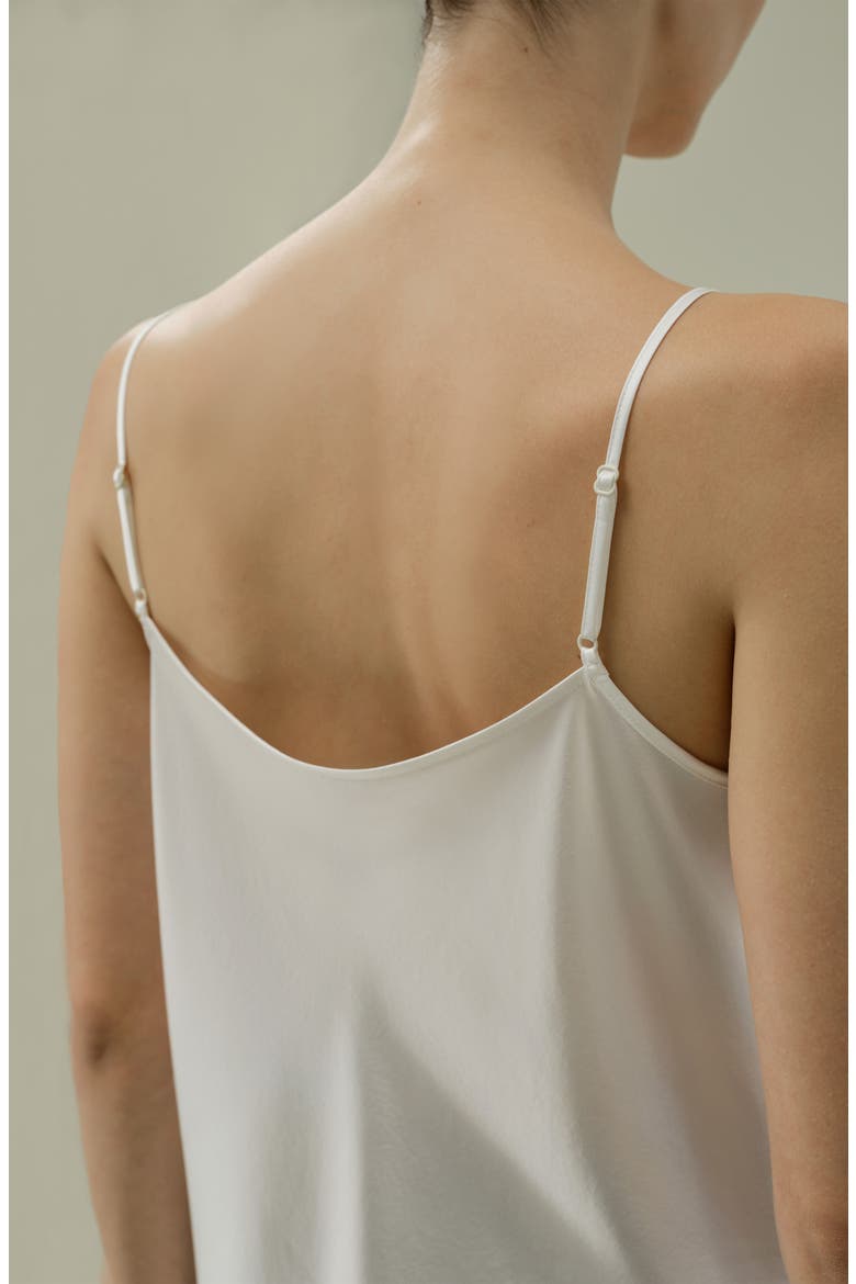 Women's Bias Cut Lace-Trimmed Silk Camisole, Alternate, color, Ivory