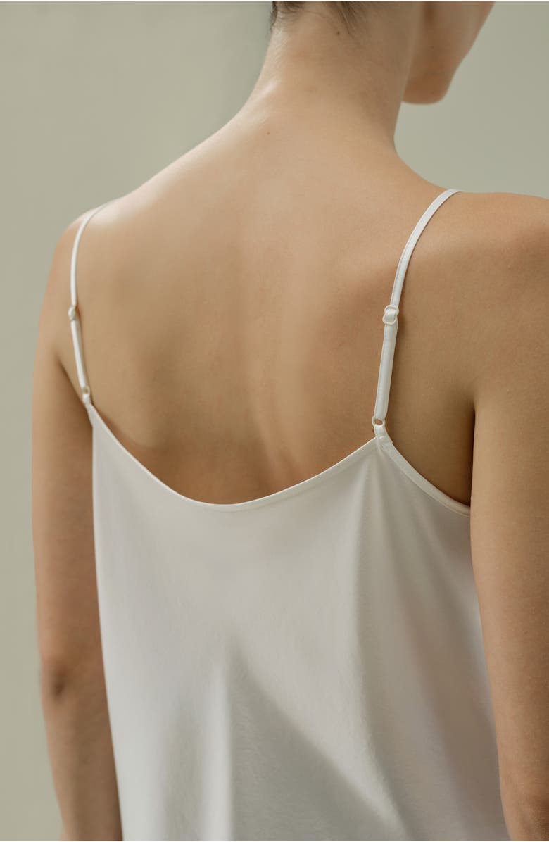 Lilysilk Women's Bias Cut Lace-Trimmed Silk Camisole, Alternate, color, Ivory
