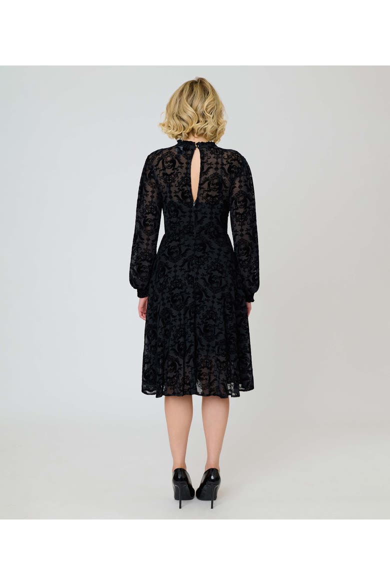 1970s Leota Swing Dress, Alternate, color, Black Solid