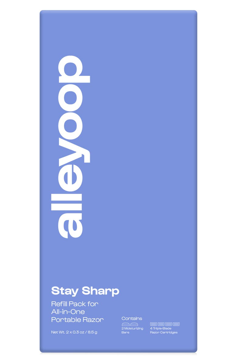 Alleyoop Stay Sharp Refill Pack for All-in-One Portable Razor, Alternate, color, Dusty Pink