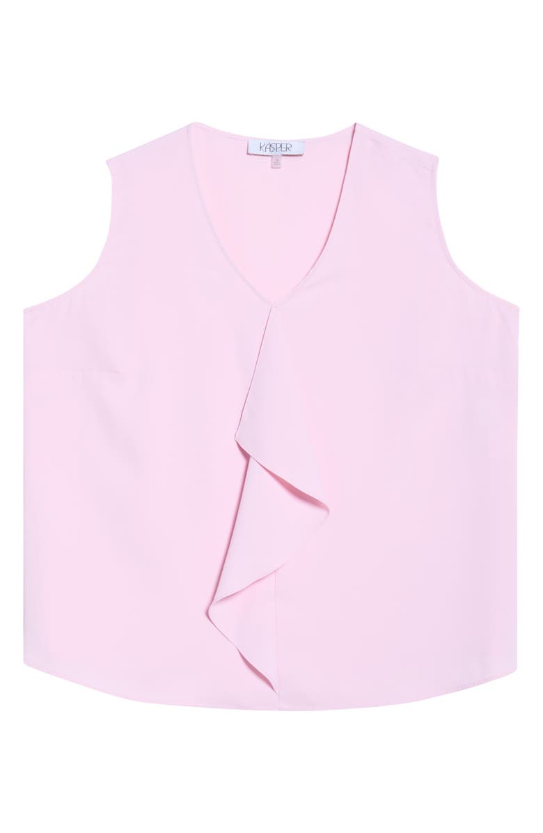KASPER Cascade Ruffle Sleeveless Top, Main, color, Tutu Pink