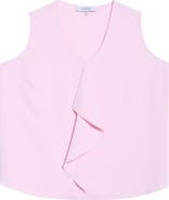KASPER Cascade Ruffle Sleeveless Top