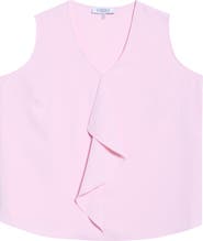 KASPER Cascade Ruffle Sleeveless Top
