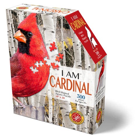 I Am Cardinal 300 Piece Bird Shaped Jigsaw Puzzle