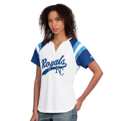 Women's Starter  White Kansas City Royals Game On Notch Neck Raglan T-Shirt