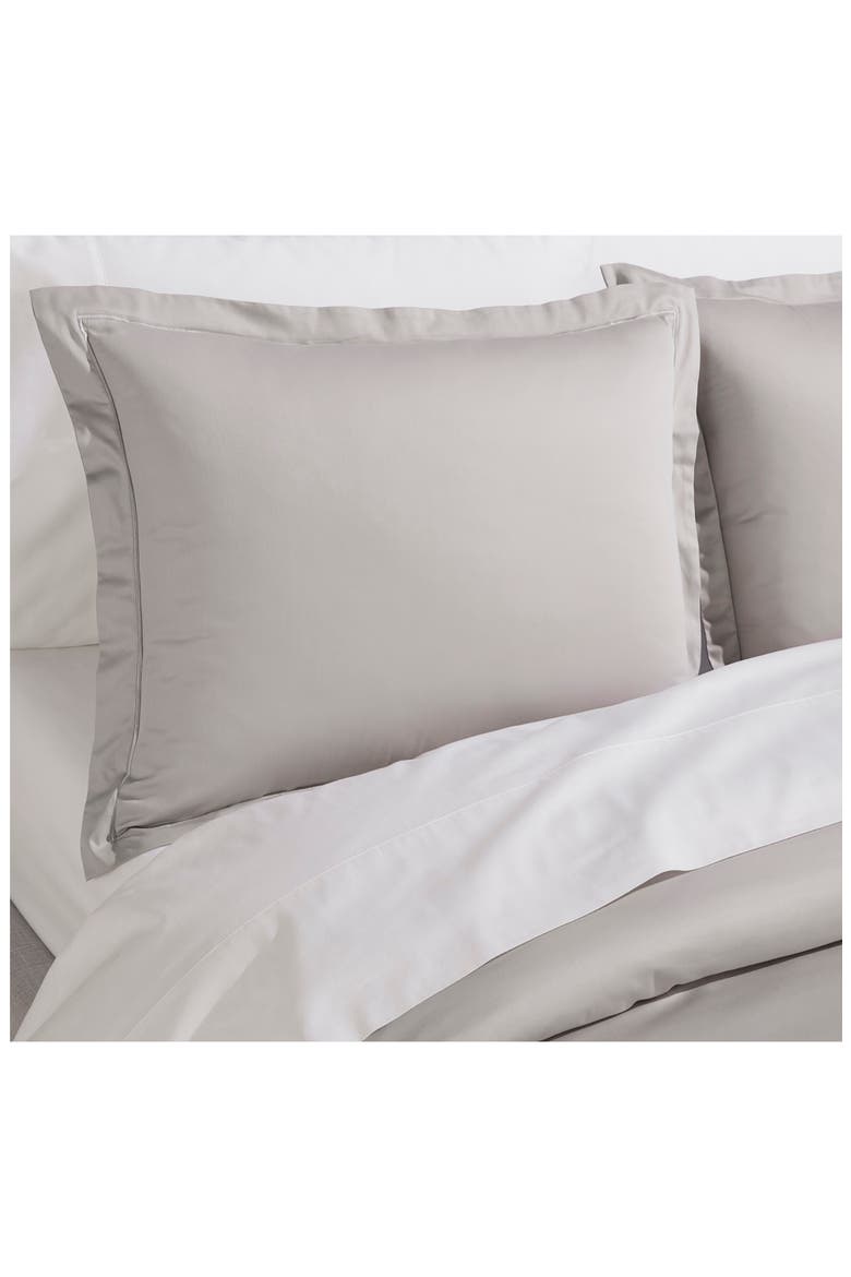Embroidered Duvet Cover & Sham Set, Alternate, color, PEWTER