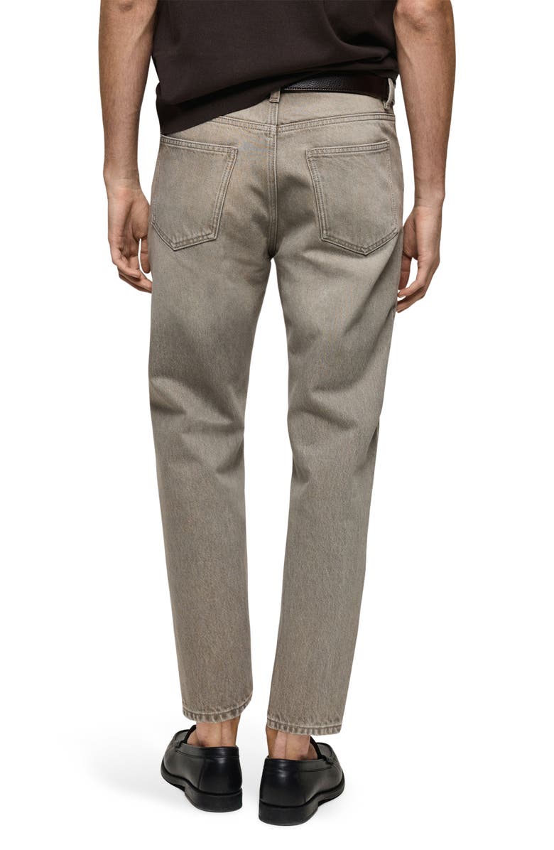 MANGO Crop Tapered Jeans, Alternate, color, Denim Grey