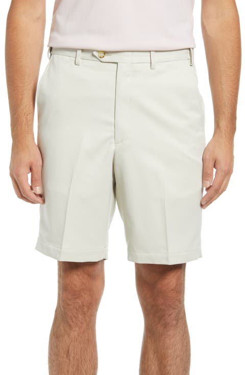 Microfiber Self Sizer Flat Front Shorts