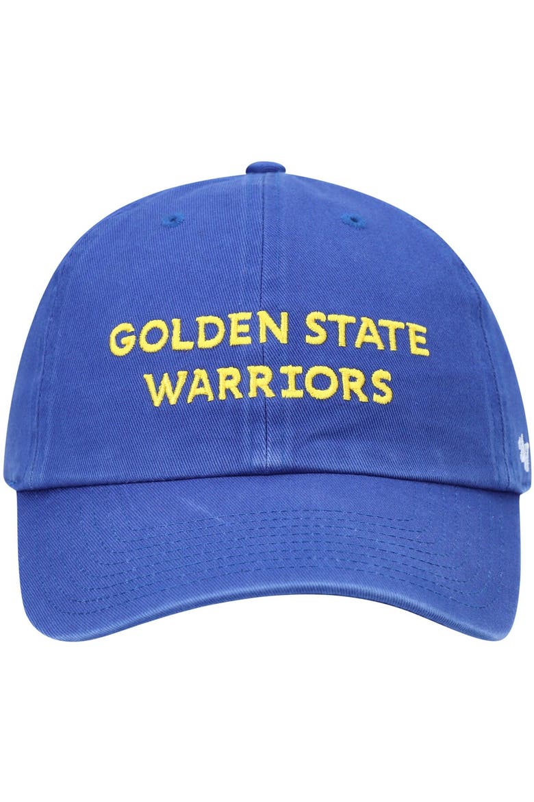 Men's '47 Royal Golden State Warriors Clean Up Wordmark Adjustable Hat, Alternate, color, Royal
