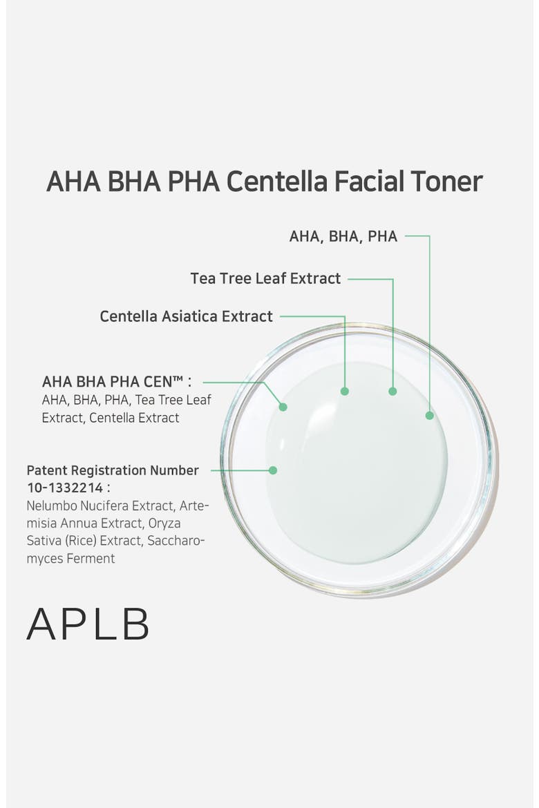 AHA BHA PHA Centella Facial Toner, Alternate, color, NO COLOR