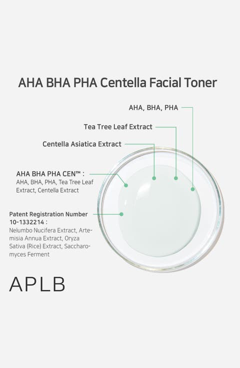 AHA BHA PHA Centella Facial Toner