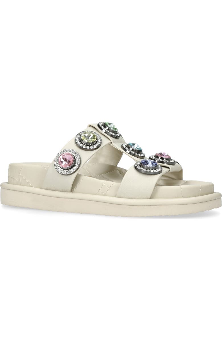 Kurt Geiger London Orson Crystal Slide Sandal, Main, color, Open White