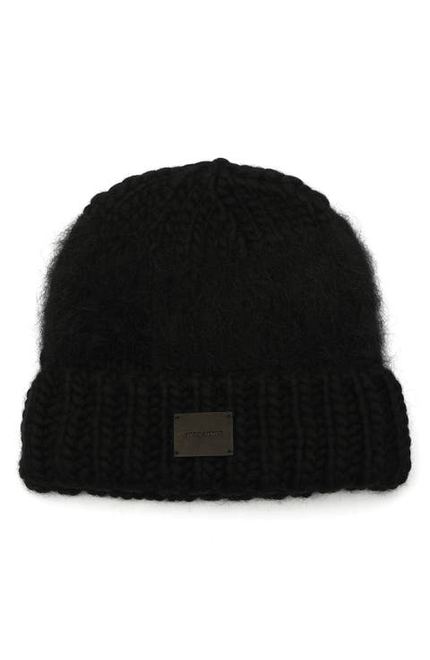 Logo Tag Rib Knit Beanie | PXG