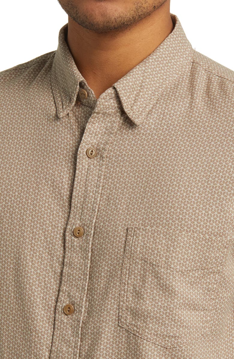 Rails Carson Short Sleeve Linen Blend Button-Up Shirt, Alternate, color, 
